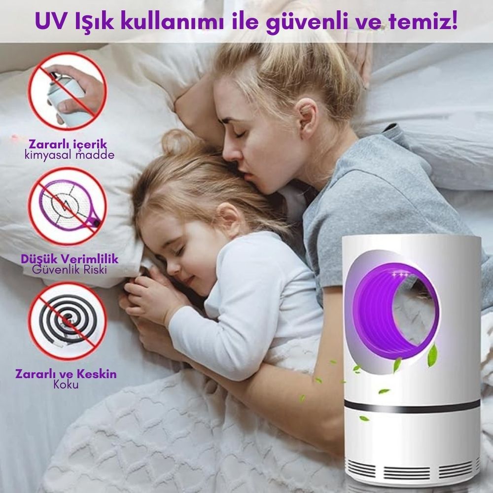 UV Işınlı Led Sinek Kovucu Lamba Güvenli ve Temiz